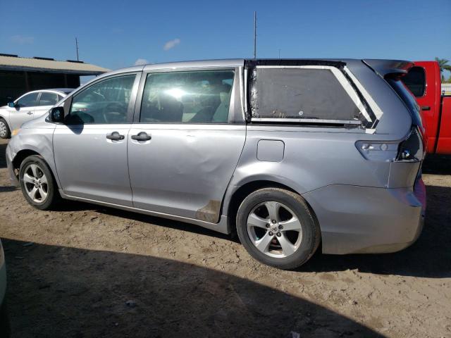 5TDZK3DC7CS203332 - 2012 TOYOTA SIENNA SILVER photo 2