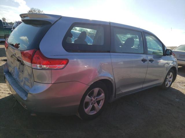 5TDZK3DC7CS203332 - 2012 TOYOTA SIENNA SILVER photo 3