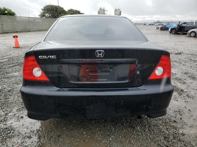 1HGEM226X5L035370 - 2005 HONDA CIVIC LX BLACK photo 6