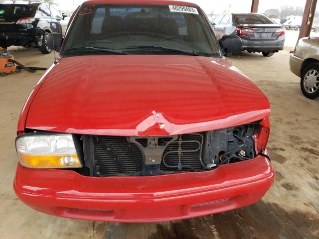 1GTCS145318199843 - 2001 GMC SONOMA RED photo 5