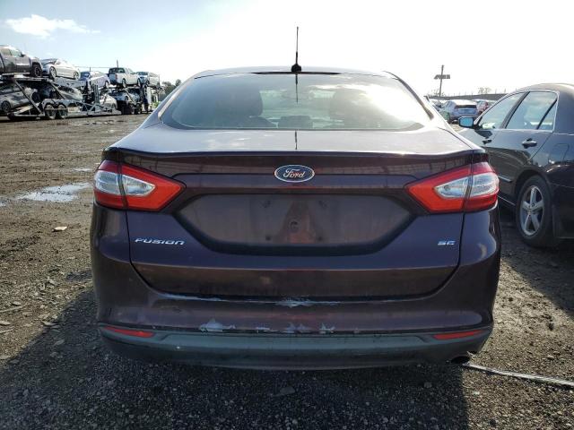 3FA6P0H77DR280616 - 2013 FORD FUSION SE MAROON photo 6