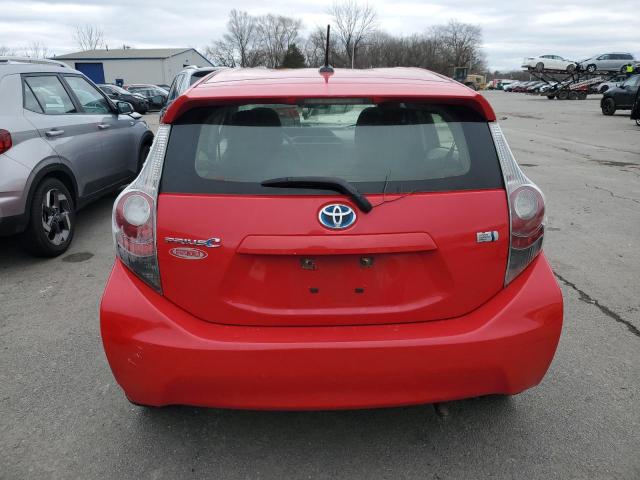 JTDKDTB3XD1550439 - 2013 TOYOTA PRIUS C RED photo 6