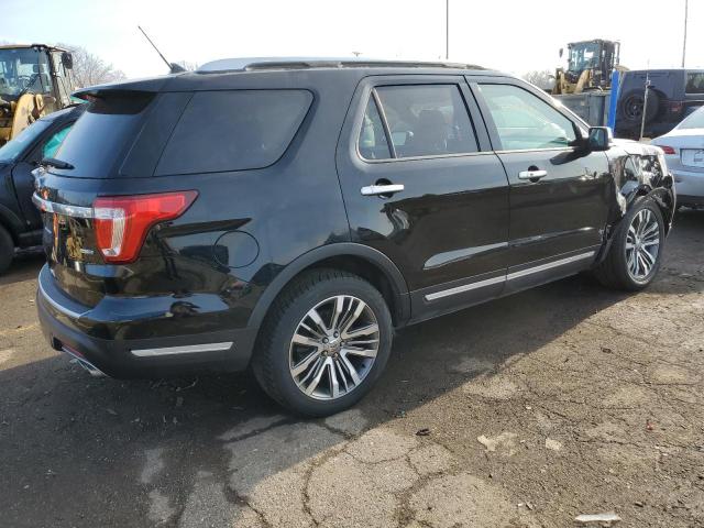 1FM5K8HT9JGB64297 - 2018 FORD EXPLORER PLATINUM BLACK photo 3