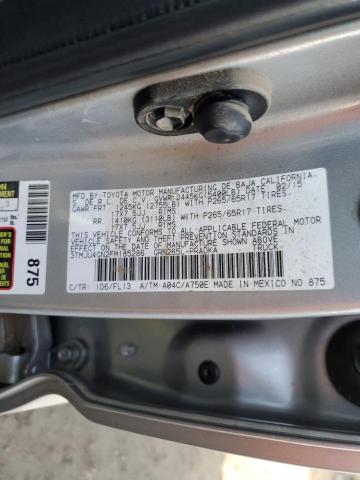 3TMJU4GN2FM185286 - 2015 TOYOTA TACOMA DOUBLE CAB PRERUNNER SILVER photo 12