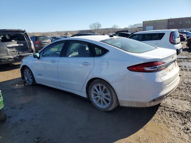 3FA6P0LU5HR356319 - 2017 FORD FUSION SE HYBRID WHITE photo 2