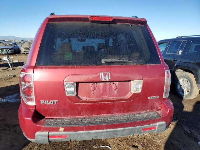 2HKYF18696H512884 - 2006 HONDA PILOT EX RED photo 6