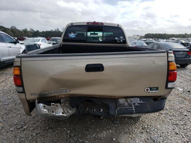 5TBRN34111S186054 - 2001 TOYOTA TUNDRA ACCESS CAB SR5 BEIGE photo 6