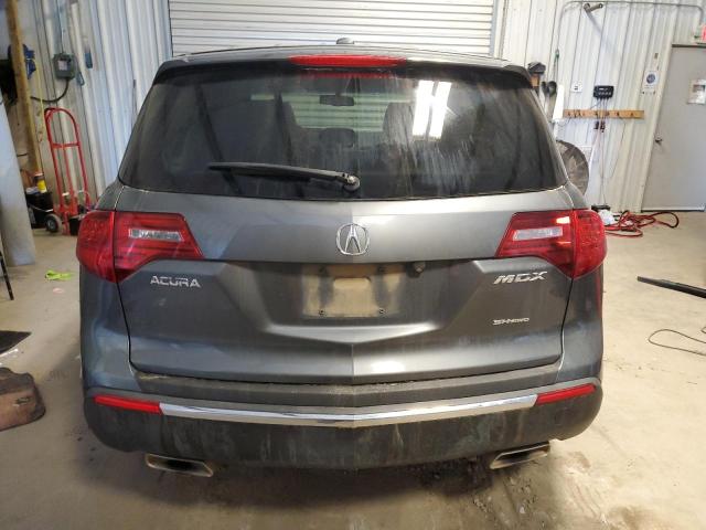 2HNYD2H50BH501546 - 2011 ACURA MDX ADVANCE GRAY photo 6