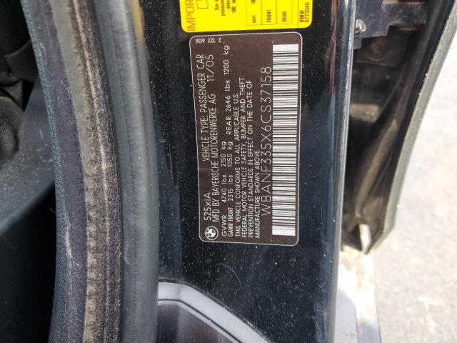 WBANF335X6CS37158 - 2006 BMW 525 XI BLACK photo 12