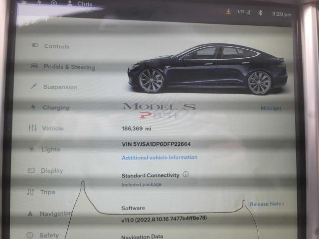 5YJSA1DP6DFP22664 - 2013 TESLA MODEL S Կապույտ լուսանկար 8