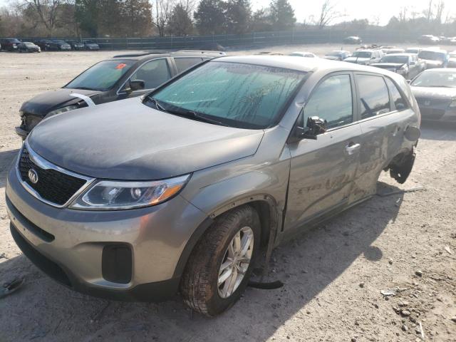 5XYKT3A67EG425124 - 2014 KIA SORENTO LX GRAY photo 1