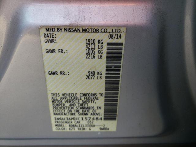 1N4AL3AP0FC157484 - 2015 NISSAN ALTIMA 2.5 SILVER photo 12