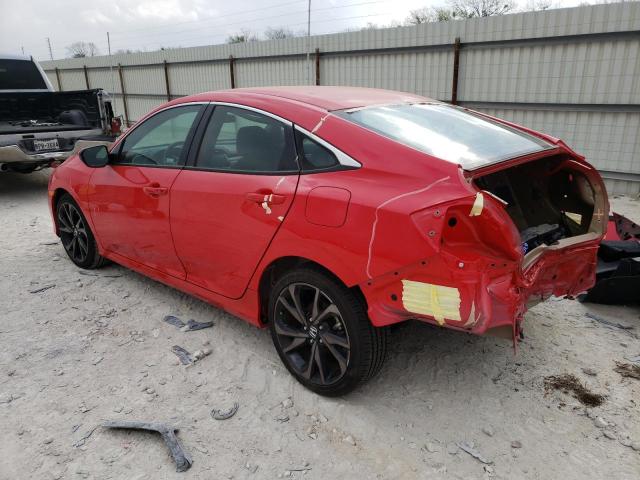 2HGFC2F81LH552697 - 2020 HONDA CIVIC SPORT RED photo 2