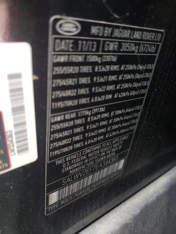 SALWV2EF7EA334363 - 2014 LAND ROVER RANGE ROVE AUTOBIOGRAPHY CHARCOAL photo 12