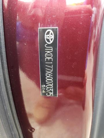 JTKDE177X60070375 - 2006 TOYOTA SCION TC BURGUNDY photo 12