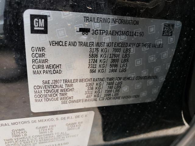 3GTP9AEH3MG114150 - 2021 GMC SIERRA K1500 BLACK photo 13