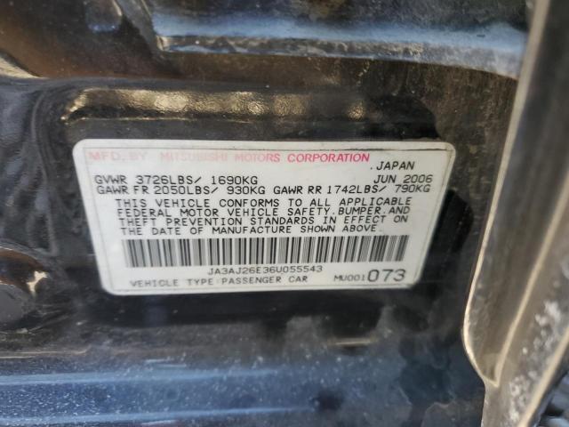 JA3AJ26E36U055543 - 2006 MITSUBISHI LANCER ES BLACK photo 13