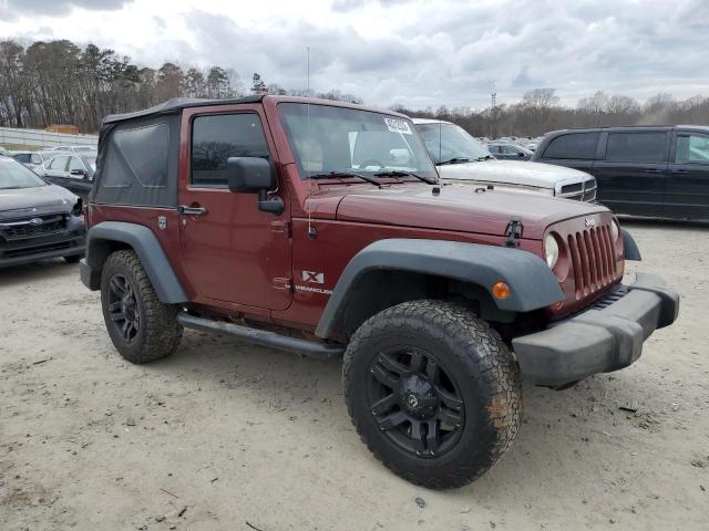 1J4FA24158L513044 - 2008 JEEP WRANGLER X BURGUNDY photo 4