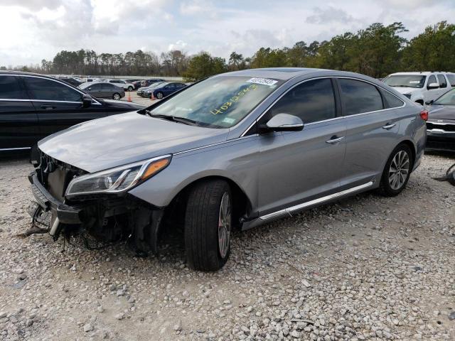 5NPE34AF0GH412178 - 2016 HYUNDAI SONATA SPORT SILVER photo 1