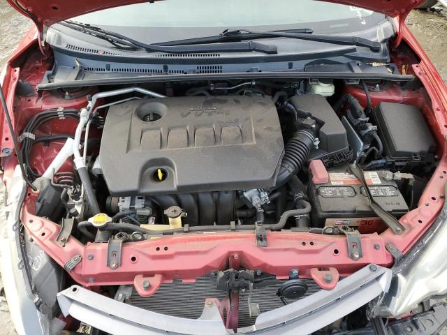 2T1BURHE8FC304225 - 2015 TOYOTA COROLLA L RED photo 11