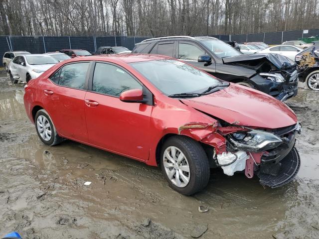 2T1BURHE8FC304225 - 2015 TOYOTA COROLLA L RED photo 4