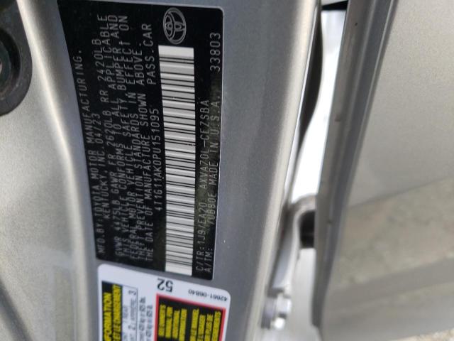 4T1G11AK0PU151095 - 2023 TOYOTA CAMRY SE NIGHT SHADE SILVER photo 13