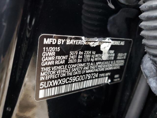 5UXWX9C59G0D79724 - 2016 BMW X3 XDRIVE28I BLACK photo 12