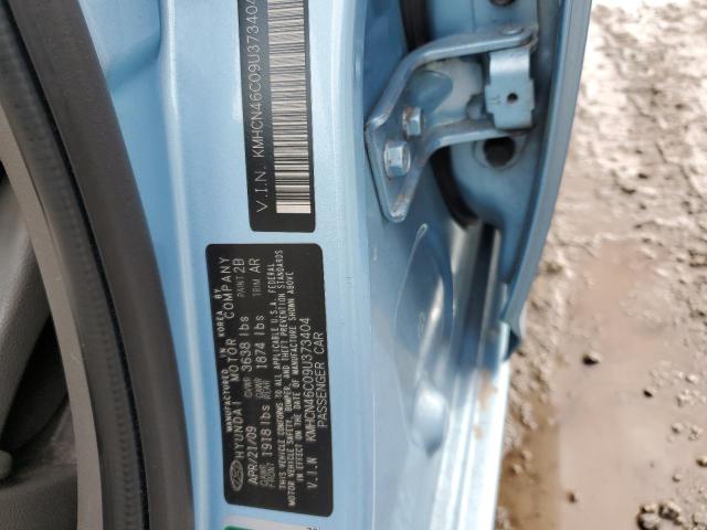 KMHCN46C09U373404 - 2009 HYUNDAI ACCENT GLS BLUE photo 12