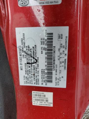 1ZVFT80N055136518 - 2005 FORD MUSTANG RED photo 13