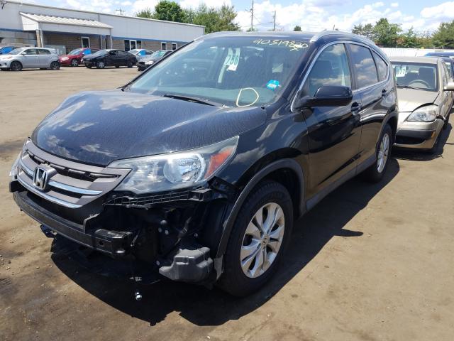 2HKRM4H73EH684623 - 2014 HONDA CR-V EXL BLACK photo 2