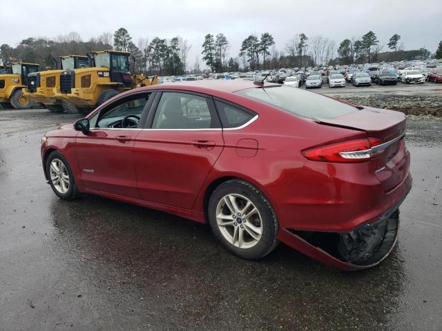 3FA6P0LU3JR287197 - 2018 FORD FUSION SE HYBRID BURGUNDY photo 2