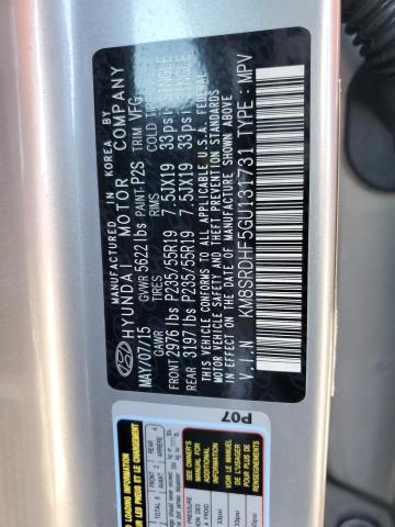 KM8SRDHF5GU131731 - 2016 HYUNDAI SANTA FE SE ULTIMATE SILVER photo 13