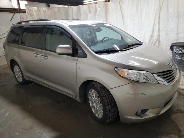 5TDDZ3DC0HS153354 - 2017 TOYOTA SIENNA XLE BEIGE photo 4