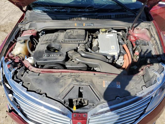 3LN6L2LU3FR625993 - 2015 LINCOLN MKZ HYBRID BURGUNDY photo 11