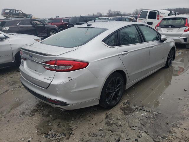 3FA6P0LU9JR242460 - 2018 FORD FUSION SE HYBRID SILVER photo 3