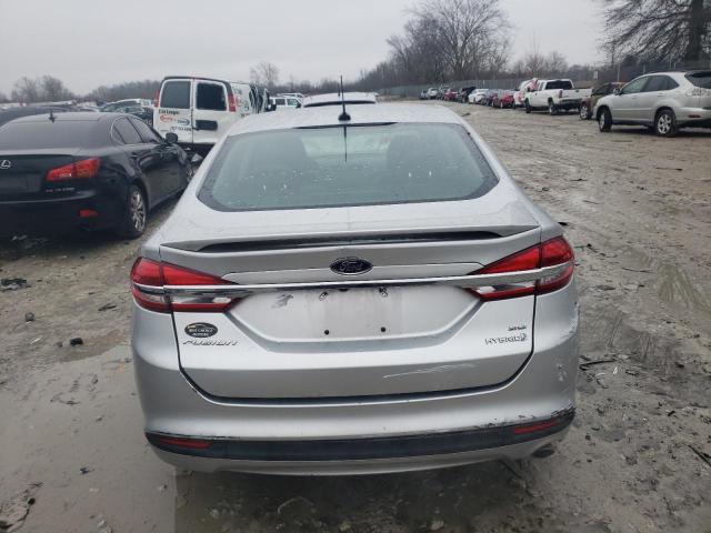 3FA6P0LU9JR242460 - 2018 FORD FUSION SE HYBRID SILVER photo 6