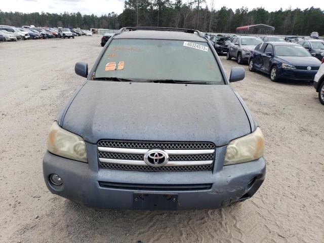 JTEEW21A060016811 - 2006 TOYOTA HIGHLANDER HYBRID BLUE photo 5