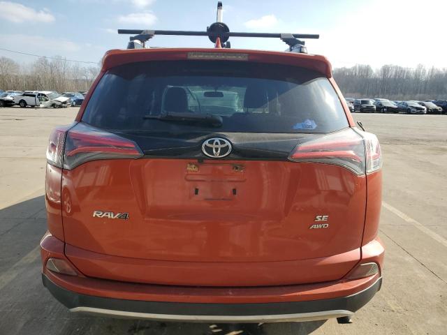 JTMJFREV9GJ079393 - 2016 TOYOTA RAV4 SE ORANGE photo 6