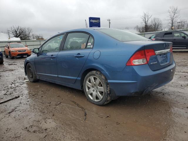 19XFA16589E002163 - 2009 HONDA CIVIC LX BLUE photo 2