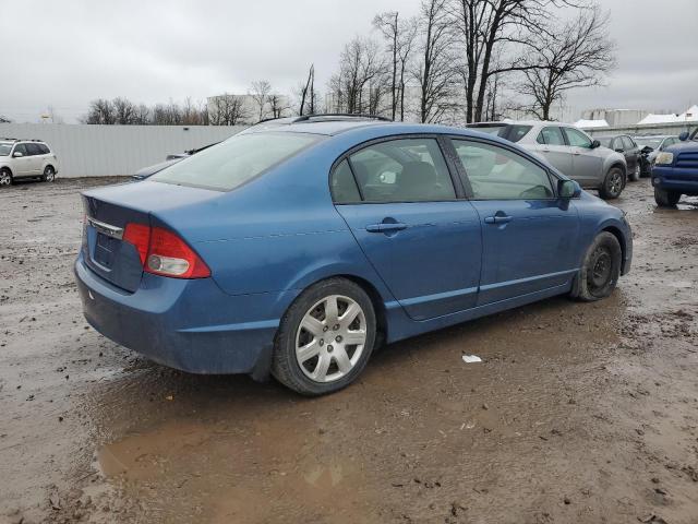 19XFA16589E002163 - 2009 HONDA CIVIC LX BLUE photo 3