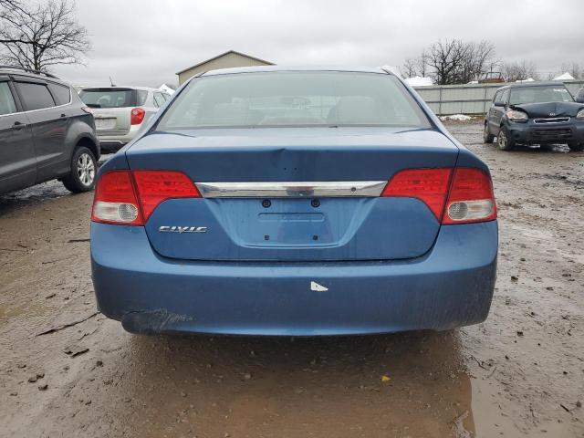 19XFA16589E002163 - 2009 HONDA CIVIC LX BLUE photo 6