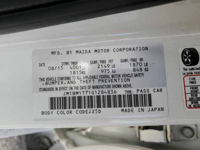 JM1BM1T71G1284836 - 2016 MAZDA 3 SPORT WHITE photo 12