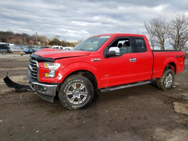 1FTEX1EP0HKD06595 - 2017 FORD F150 SUPER CAB RED photo 1