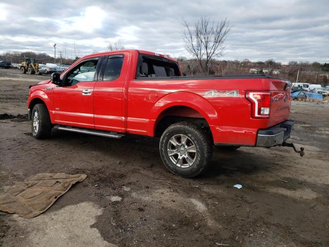 1FTEX1EP0HKD06595 - 2017 FORD F150 SUPER CAB RED photo 2