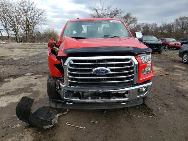 1FTEX1EP0HKD06595 - 2017 FORD F150 SUPER CAB RED photo 5