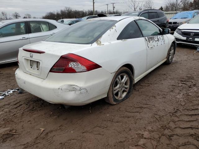 1HGCM723X7A006363 - 2007 HONDA ACCORD LX WHITE photo 3