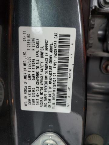 1HGCP3F82BA027125 - 2011 HONDA ACCORD EXL GRAY photo 13