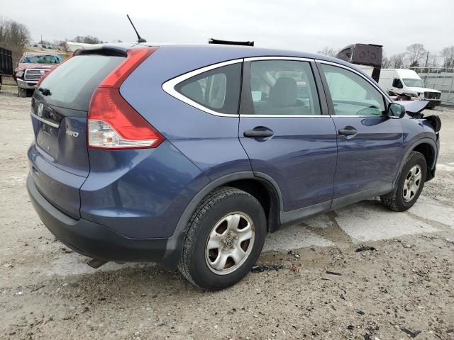 2HKRM4H34DH658401 - 2013 HONDA CR-V LX BLUE photo 3