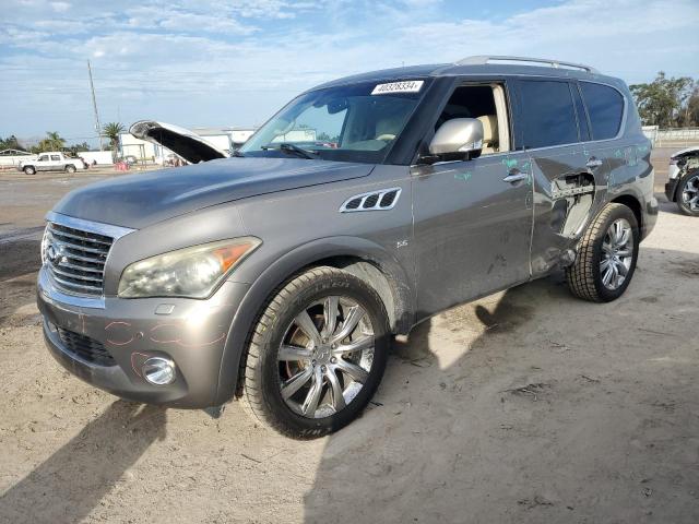 JN8AZ2ND0E9751253 - 2014 INFINITI QX80 GRAY photo 1