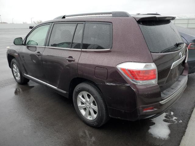 JTEBC3EHXC2005324 - 2012 TOYOTA HIGHLANDER HYBRID BURGUNDY photo 2